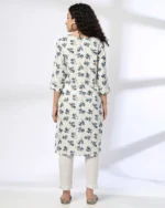 Women Floral Print Straight Kurta - Image 3