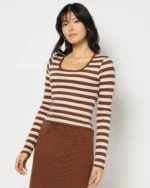 Women Striped Crop Fit Top - Image 6