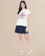 Women Graphic Print Regular Fit T-Shirt - Image 3