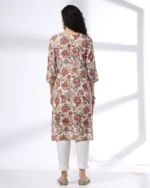 Women Floral Print Straight Kurta - Image 3