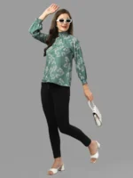 TOPS FOR WOMEN WESTERN WEAR GREEN - Image 2
